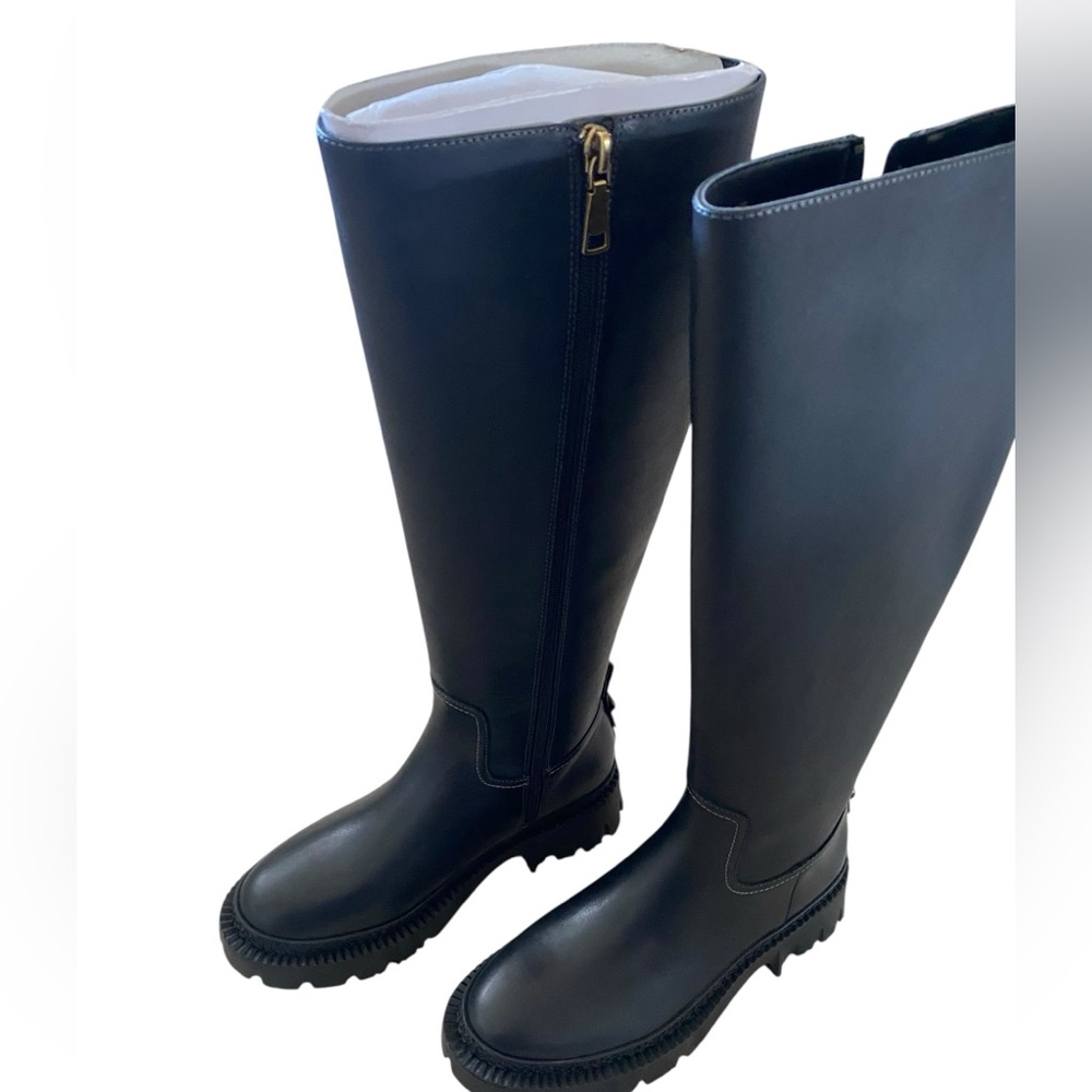 Coach leather tall riding boots size 6b 36.5 - Picture 3 of 10